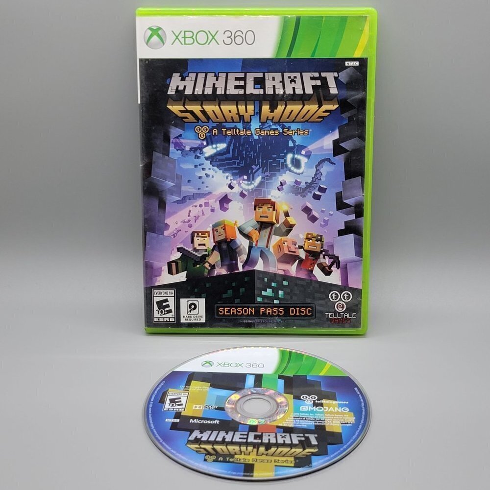 Minecraft Story Mode Season Pass Disc Microsoft XBOX 360 (2015) Not Tested AS IS